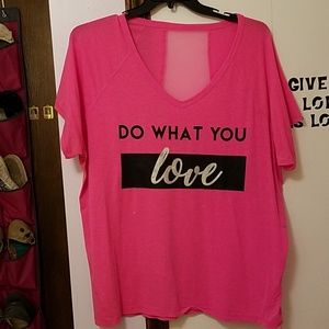 Bright pink tee